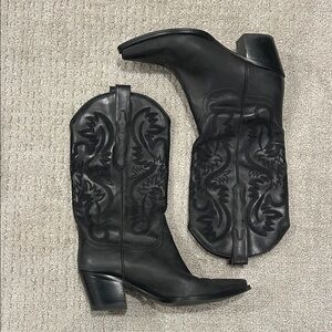 Jeffrey Campbell Black Cowboy Boots
